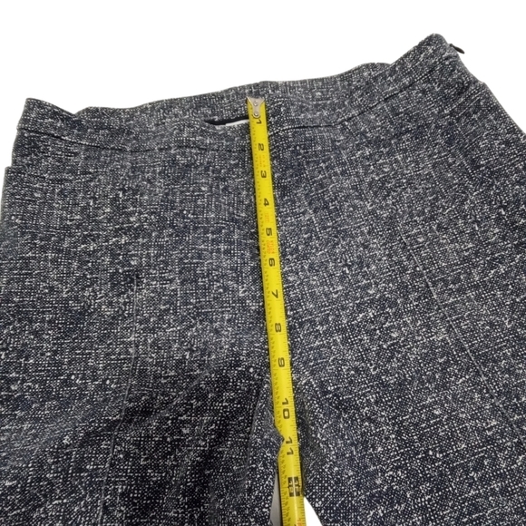 Akris Punto Speckled Gray White High Waist Zip Side Pocket Pants Size 12 - Picture 7 of 10